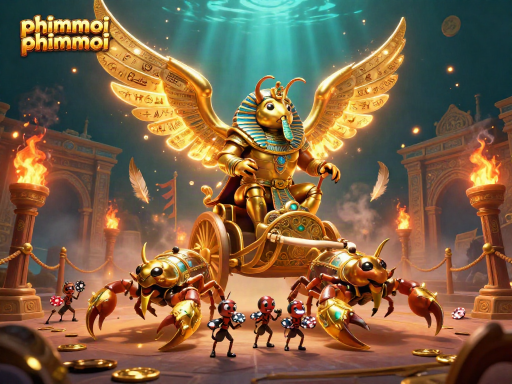 Engaging phimmoi phimmoi scene showcasing an epic gambling chariot race amidst stunning casino imagery.