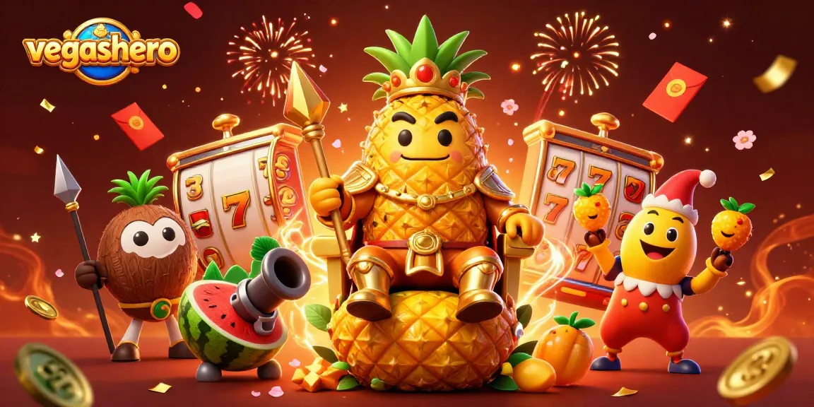 Engage with vegashero's vibrant online casino experience through this dynamic illustration showcasing gaming excitement.